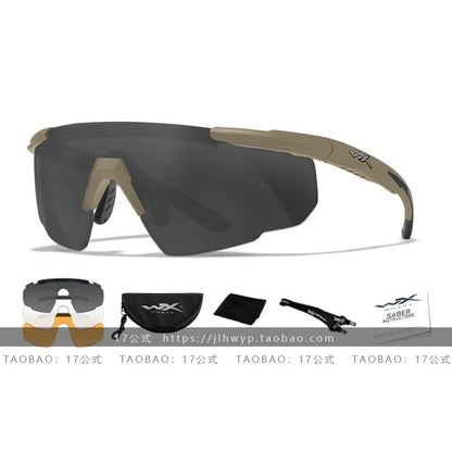 Wiley X Saber Tactical Goggles Outdoor Military Fans Eye Protection Glasses New Model Taiwan Made Hiking Camping Travel Supplies